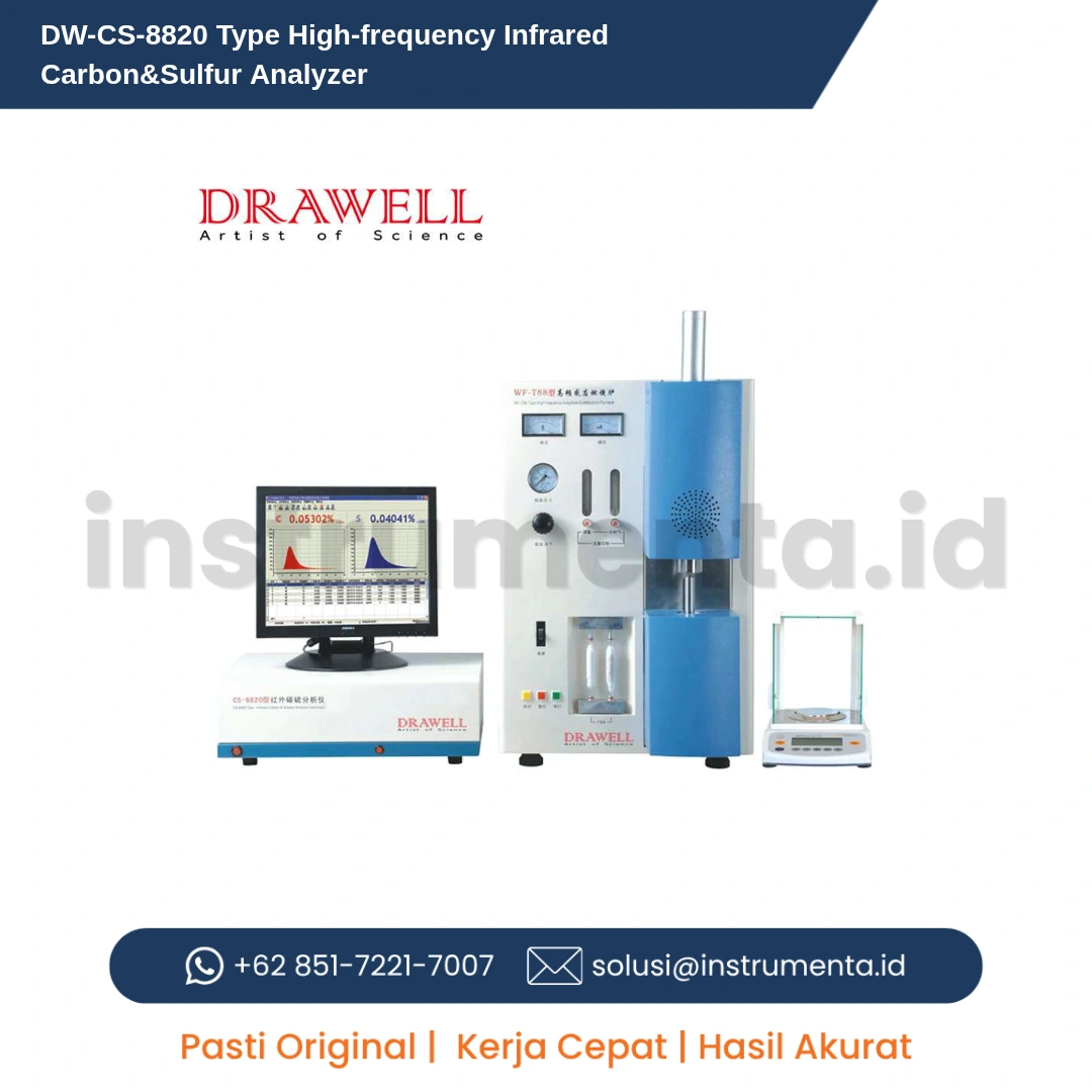 Jual High-frequency Infrared Carbon & Sulfur Analyzer DW-CS-8820 Distributor Resmi Ready Stock